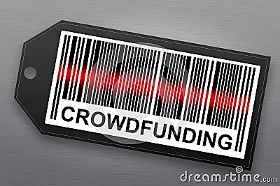Crowdfunding barcode Stock Photo