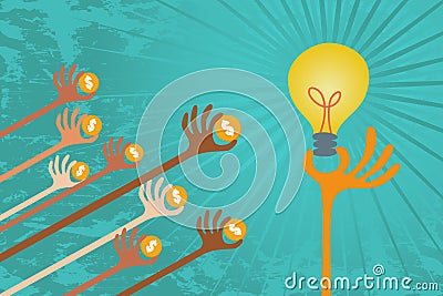 Crowdfunding concept. Vector Illustration