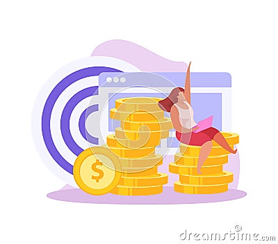 Crowdfunding Flat Icon Vector Illustration