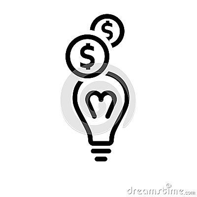 Crowdfunding icon. Business model funding project. Money coins common idea Vector Illustration