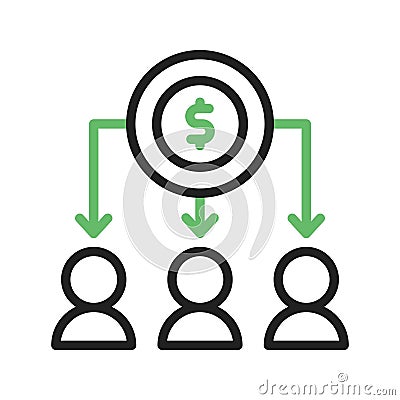 Crowdfunding icon vector image. Vector Illustration