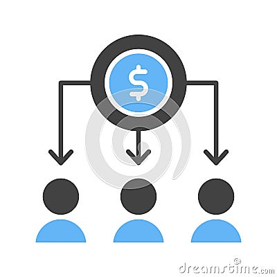 Crowdfunding icon vector image. Vector Illustration