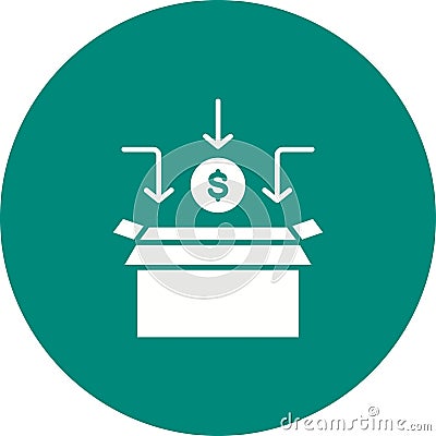 Crowdfunding icon vector image. Vector Illustration