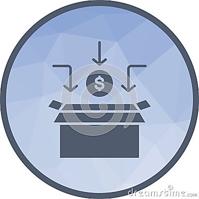 Crowdfunding icon vector image. Vector Illustration