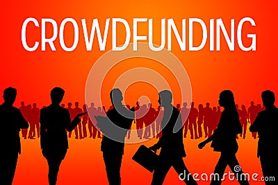 Crowdfunding Stock Photo