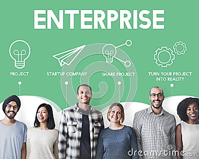 Crowdfunding Startup Business Crowdsourcing Cooperation Graphic Stock Photo