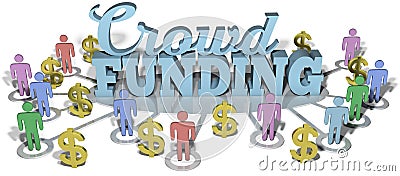 Crowdfunding US people start investing Stock Photo