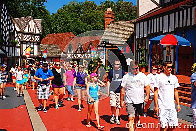 A recreated Tudor Village Editorial Stock Photo