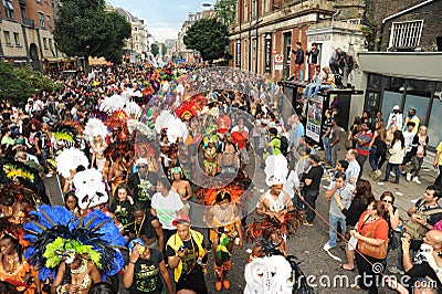 Crowds at Notting Hill Carnival Editorial Stock Photo