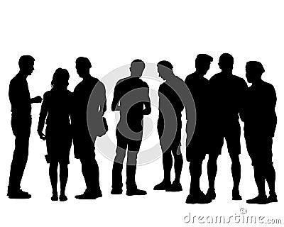 Crowds pedestrian two Vector Illustration