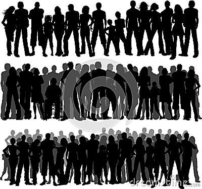 Crowds of people Vector Illustration