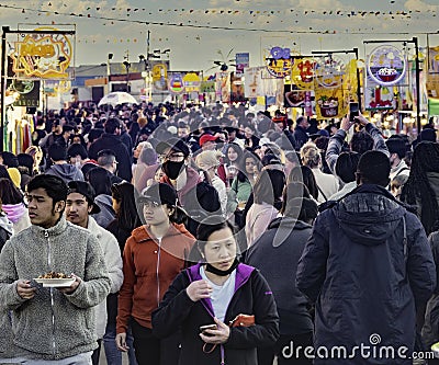 Crowds at Richmond Night Market Editorial Stock Photo