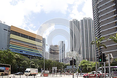 Crowed and busy streets in city Hongkong China Editorial Stock Photo