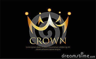 Crown banner concept Vector Illustration