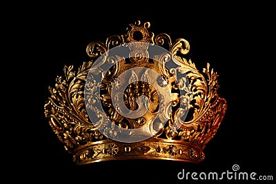 Crown on black Stock Photo