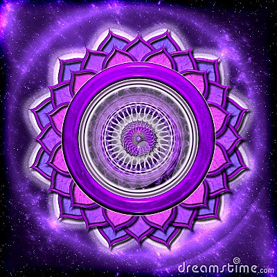 The Crown Chakra Stock Photo