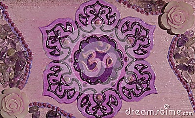 Crown Chakra Sahasrara paint brush Stock Photo