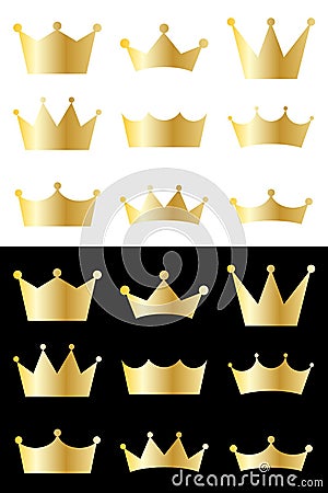 Crown collection Vector Illustration