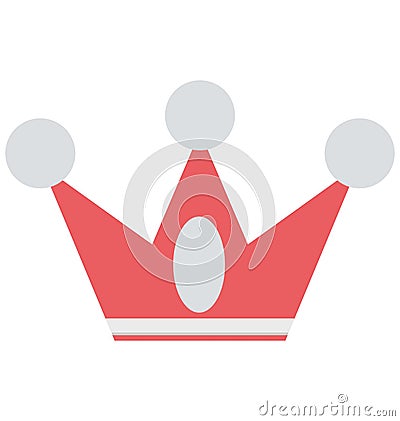 Crown Colored Vector Isolated Vector icons that can be easily modified and edit Vector Illustration