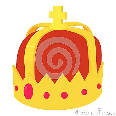 Crown icon , cartoon style Vector Illustration