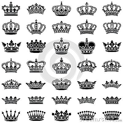 Crown vector icon illustration Vector Illustration