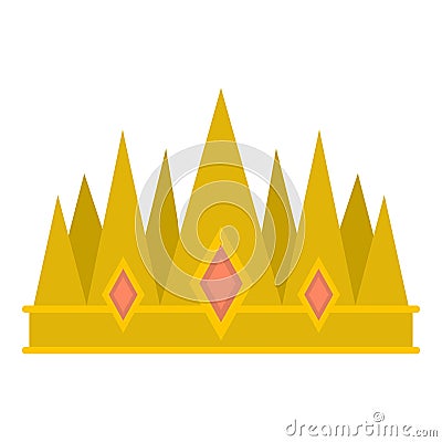 Crown icon isolated Vector Illustration