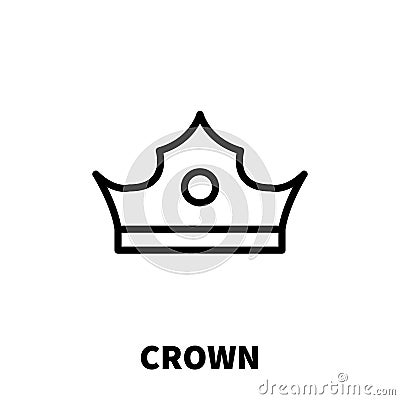 Crown icon or logo in modern line style. Vector Illustration