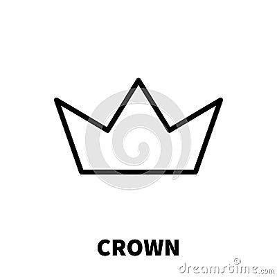 Crown icon or logo in modern line style. Vector Illustration