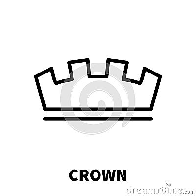 Crown icon or logo in modern line style. Vector Illustration