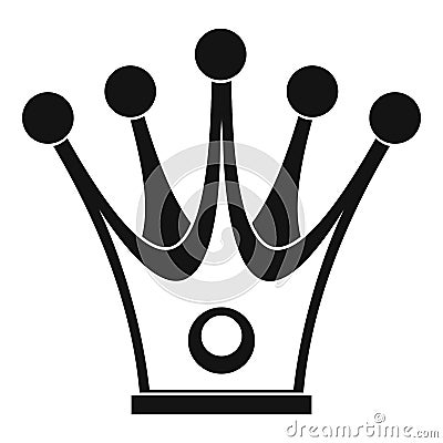 Crown icon, simple style Vector Illustration