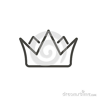 Crown icon vector. Line king symbol. Vector Illustration