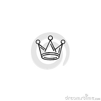 Crown line icon. Linear style pictogram isolated on white background. Vector Illustration