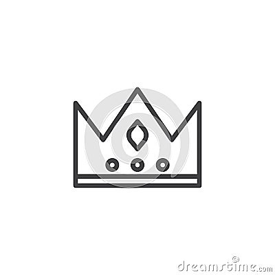 Crown line icon Vector Illustration