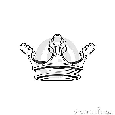 Crown line icon. Royal symbol. King, queen badge. Vector. Vector Illustration