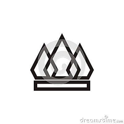 Crown Logo Design Vector shape and color eazy use Stock Photo