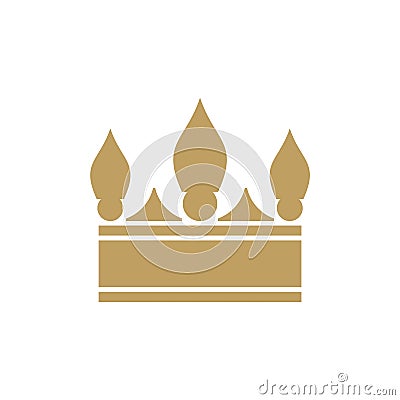 Crown Logo Design Vector shape and color eazy use Stock Photo