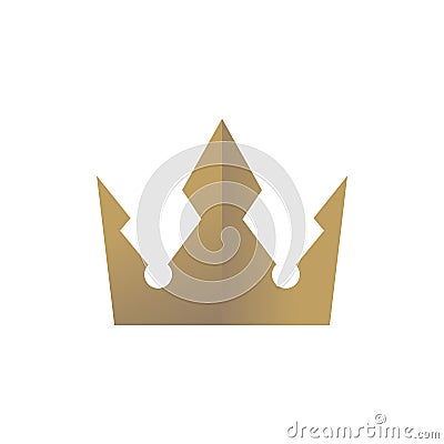 Crown Logo Design Vector shape and color eazy use Stock Photo