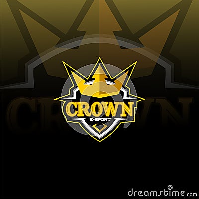 Crown later logo gaming Vector Illustration