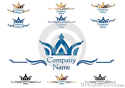 Crown - logo, symbol, emblem, sign Vector Illustration