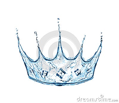 Crown made from water splash Stock Photo