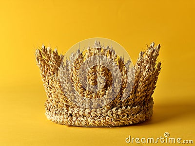 Crown made of wheat ears of cereals Stock Photo