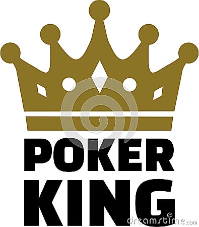 Crown with poker king Vector Illustration
