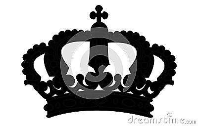 Crown silhouette on white Vector Illustration