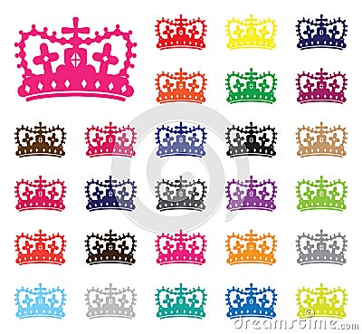 Crown silhouettes Vector Illustration