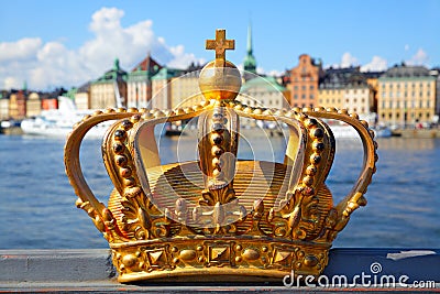 Crown in Stockholm Stock Photo