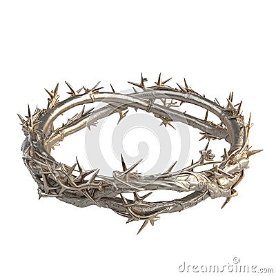 Crown of Thorns worn by Jesus Christ is a powerful easter symbol of his suffering and sacrifice isolated Transparent png thorny Stock Photo