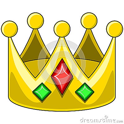 Crown Vector Cartoon Vector Illustration