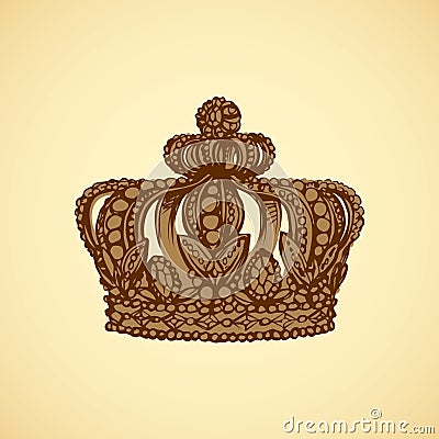 Crown. Vector drawing Vector Illustration