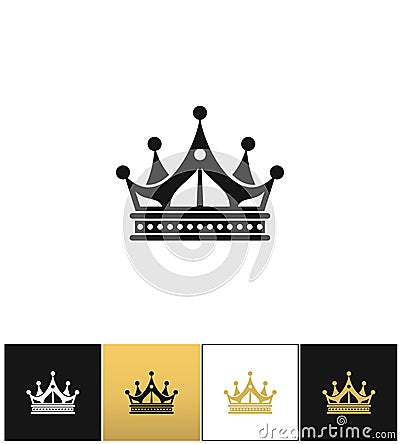 Crown vector icon Vector Illustration