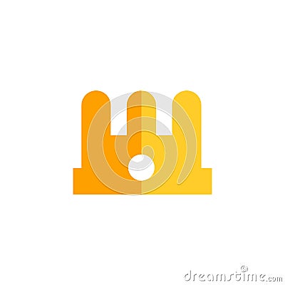 Crown vector logo Vector Illustration